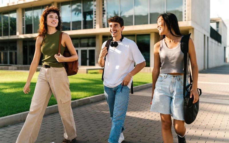 a group of people walking