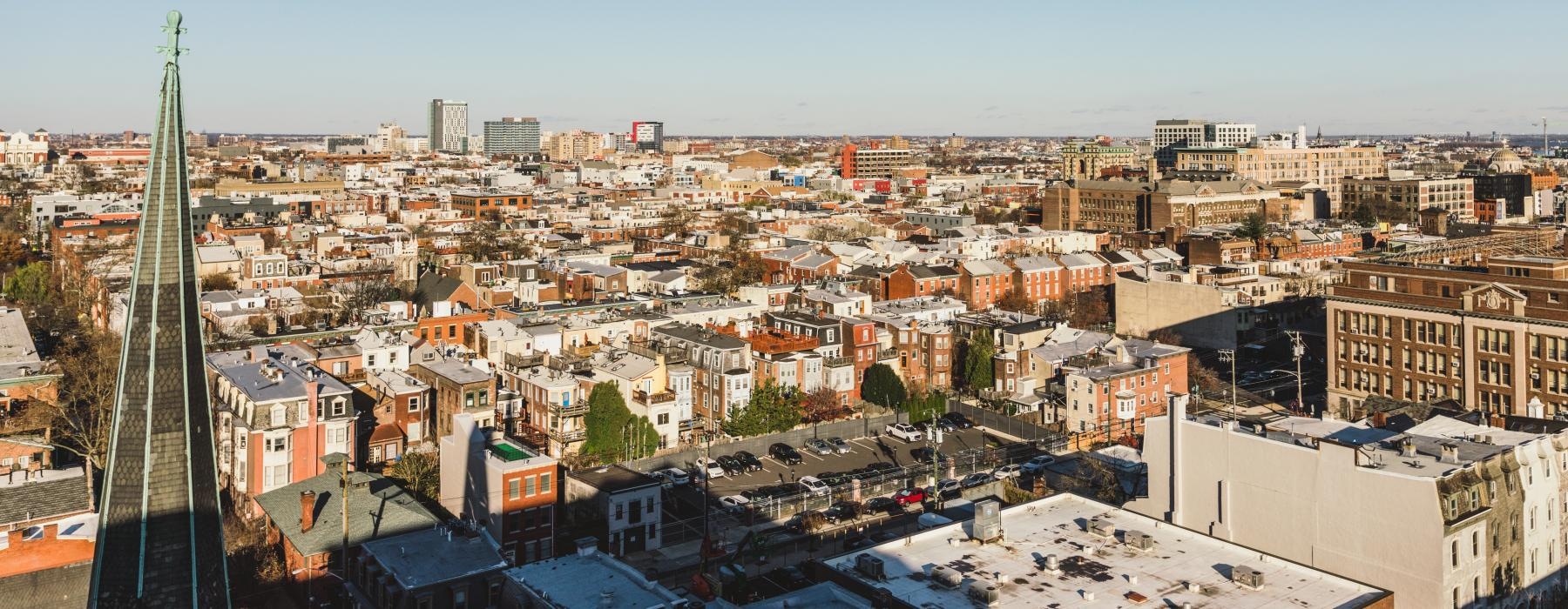 a city with many buildings